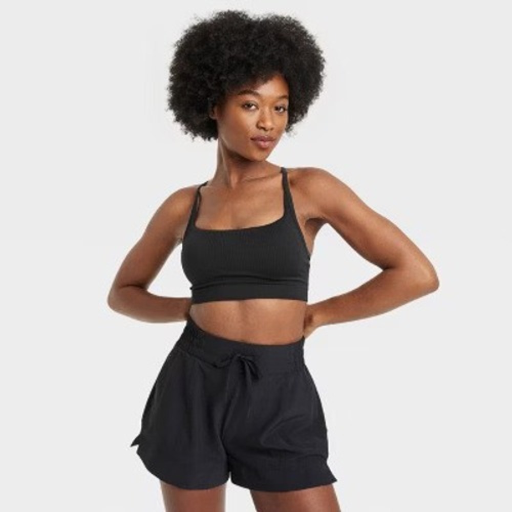 Women's All in Motion Active Light Mid-Rise Shorts Black Size XS New With Tags